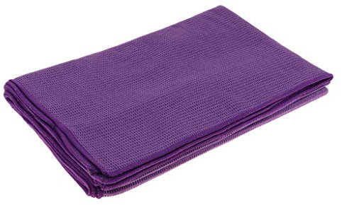 Tubayia Mikrofaser Yogamatte Handtuch rutschfest Yoga Matte Yogatuch für Pilates Fitness (Lila)