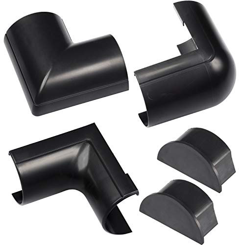 D-Line CLOAP5025B Accessori a Scatto - Canalina = 50mm (Larghezza) x 25mm (Altezza) - Nero