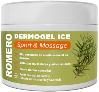 QKnatur - GEL CRÈME AU ROMARIN - Aide à soulager et à apaiser les douleurs musculaires et articulaires - Teneur élevée en huile essentielle de romarin (500 ml)