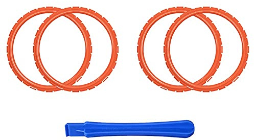 eXtremeRate 2 Paia Anelli di Accento Compatibile con ps5 Controller,Accessorio Pezzo Ricambio per ps5 Joystick BDM-010/020/030/040/050-Arancione