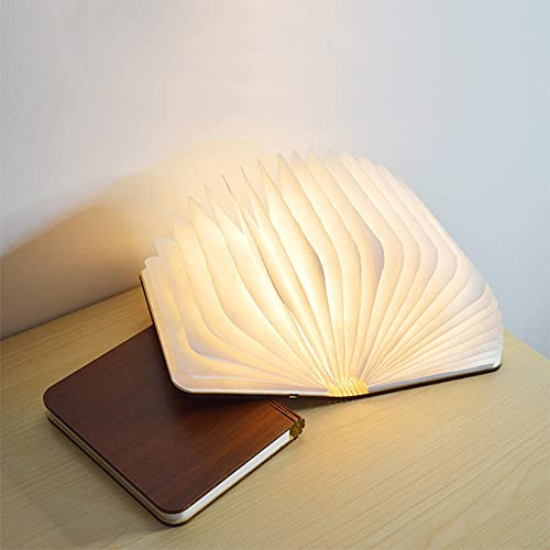 Hölzerne LED Buch Licht Faltbare Buchlampe, USB Aufladbare Dekorative Buchlicht Magnetisches Schreibtisch Lampe Geschenk Lichter Nachtlicht