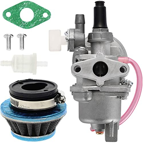 ZAMDOE PZ13 Vergaser Luftfilter Kraftstofffilter für 43 cc 47 cc 49 cc 2-Takt-Motor Mini Moto Quad Roller mit 4 Rädern Motorrad Go Kart Moped Chopper Pitbike Rasenmäher 13mm Vergaser