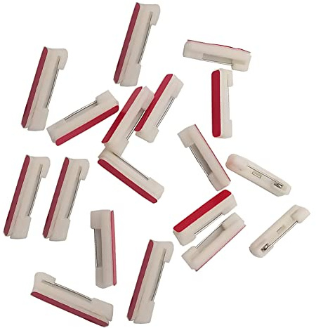 Lot de 100 épingles à nourrice en Plastique avec Dos adhésif pour Badge d'identité 2,2 cm