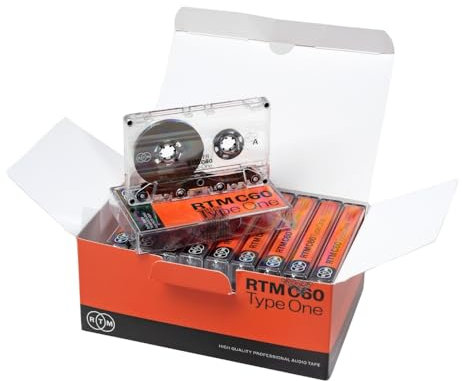 RTM C60 | Cassetta Musica Vuota per da 60 minuti di Tipo 1 | Ideale per la Registrazione Audio | Qualità da Studio | Confezione da 3 cassette (10-Pack)