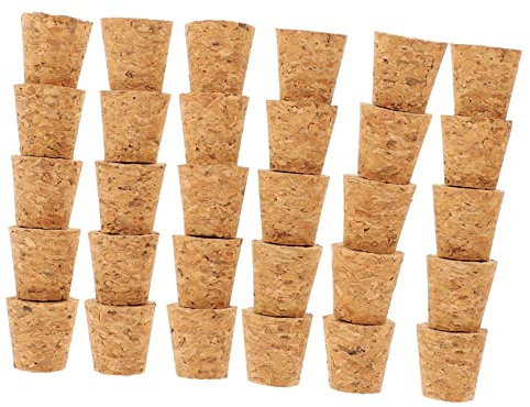 CIYODO 30pcs Cork Plugs for Glass Bottle Sealing Wine Bottle Stopper Craft Making for Wedding Favour and DIY Projects