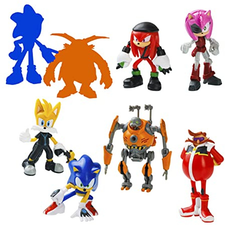Bizak Sonic Figure Pack of 8 6.5 cm Tall Figures in Deluxe Box Including 2 Exclusive Surprise Figures Assortment 2 (64112004-2)