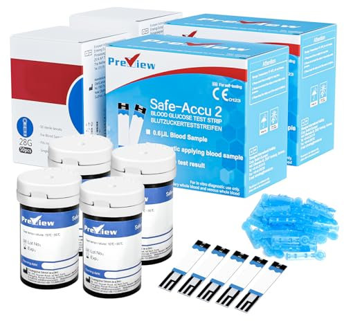 Preview Blood Sugar Strips Blood Glucose Test Strips and Lancing Devices 100 PCS(Monitor is not included)