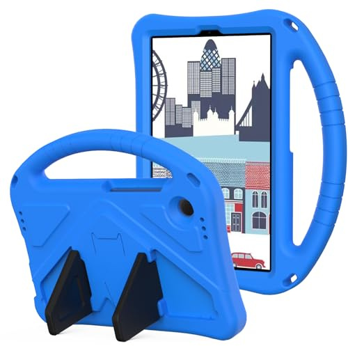 YRH Case for Galaxy Tab A9 / Tab A11 8.7 inch, Kids EVA Shockproof Cover for Samsung A9 / A11 Tablet Case 8.7'', with Stand Handle, Blue