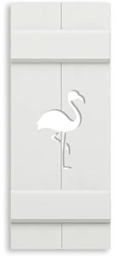 Exterior Shutter, Flamingo Board and Batten, Florida Shutter, Sold Individually (Width: 14.5, Height: 38)