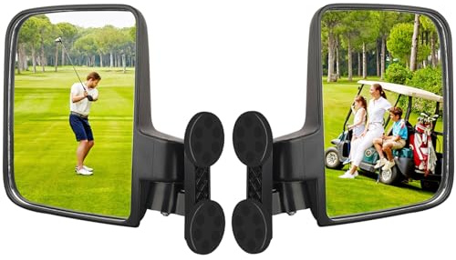 MUTUACTOR Universel MagnéTique Tracteur Miroirs,Pas De Forage, Anti-DéRapant Chariot De Golf Miroirs RéTroviseurs Pour John Deere,Kubota,Kioti,Accessoires De Tracteur éLéVateur éLéVateur (1 Paire)