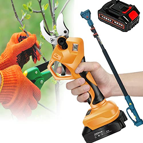 Podadora de árboles extensible Tijeras de podar eléctricas inalámbricas de 16,8 V, Tijeras de podar inalámbricas, Tijeras de podar eléctricas, Diámetro de corte de 32 mm, Tijeras de podar eléctri