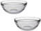 Acan Tradineur - Pack de 2 cuencos redondos de vidrio, modelo Lys, bol para mezclar, ensaladera apilable, apto para microondas y lavavajillas, cocina - 20 x 8 cm