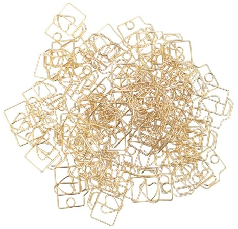 80 Stück Kamera-förmige Büroklammern, Niedliche Metall-Büroklammern, Lesezeichen, Planerklammern mit Aufbewahrungsbox für Büro, Hochzeitseinladungen, Basteln, Scrapbooking (GOLD)