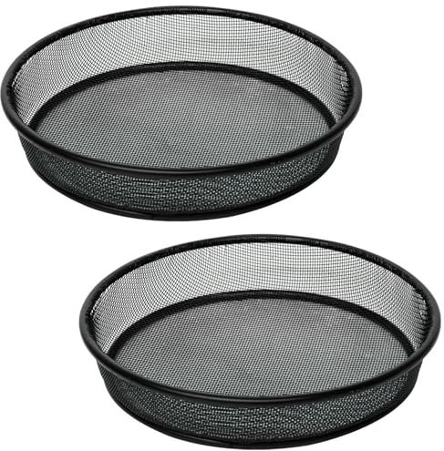 Woodside Universal Metal Mesh Bird Seed/Nut Dish for use with Feeding Stations, Outdoor Garden Bird Feeder, Pack of 2