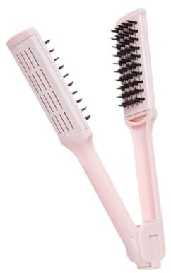Ｚｉａｌｏｆｉ Peine alisador de cabello con cepillo de doble cara y pinza para peluquería