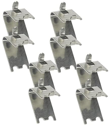 SOESFOUFU 8pcs Refrigerator Clamp Hooks Sturdy Fridge Organizers Stainless Steel Shelf Clips Easy Install Freezer Support