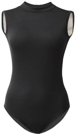 ROYAL SMEELA Ärmellos ballett trikot erwachsene stehkragen ballett body damen ballerina trikot rückenfrei ballett tanz body ballett tanz trikot frauen ballett tanztrikots tanzen body für Ballett