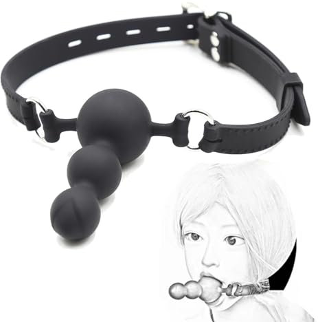 Bola de mordaza de silicona Juegos sexuales ajustables Mordaza de bola Mordaza bucal Tapón bucal Mordaza Esparcidor bucal Fetiche BDSM sexual Juguete sexual Juego de roles para mujeres