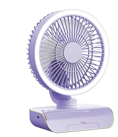Nuhjytgf Ventilador circulador, ventilador de mesa oscilante, dispositivo de refrigeración personal, 5 velocidades ajustables, batería recargable de 2000 mAh, 18 x 10,5 x 25 cm, para viajes y