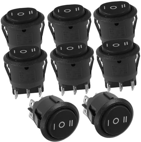 TOKIDNY 8pièces Interrupteurs Bascule Positions Pour Véhicules Remplacement De Commutateur Électrique Pour Appareils Automobiles Et Équipements