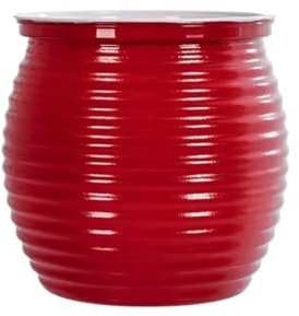 Vaso da fiori autoirrigante in plastica trasparente, a doppio strato, automatico, assorbe l'acqua, per coltura idroponica pigra (rosso)