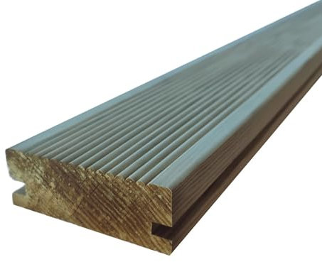 Generico Pavimento in Legno da Esterno Decking Pino Impregnato in Autoclave mm 32x90x2550