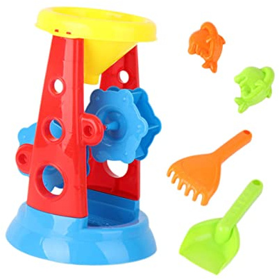 HOOTNEE 5stücke Teiliges Sandspielzeug-Set Für Mädchen Interaktive Wasser Und Sandspielzeuge Mit Eimer Schaufel Und Sanduhr Für Strand Und Outdoor-aktivitäten