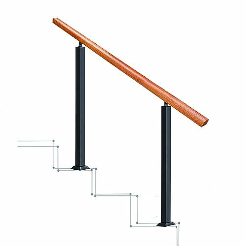 Balustrade extérieure, garde-corps d'escalier pour 2-3 marches, il en bois, ils de transition pour marches en béton ou escaliers en bois (couleur : H-85cm, taille : L-80cm)
