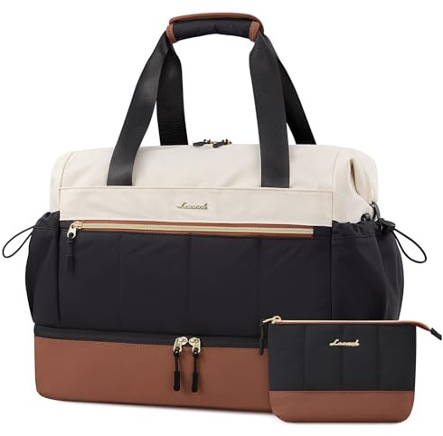 LOVEVOOK Borsa da viaggio da donna, leggera, per bagaglio a mano, da viaggio, per aereo, da viaggio, impermeabile, per clinica, nascita, ospedale, borsa sportiva con scomparto per scarpe per palestra