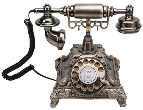 Gugxiom Telefono di Rete Fissa Vintage retrò, Telefono per gli Ospiti Audio da 32 GB, Telefono con Quadrante Vecchio Stile con Registrazione dei Messaggi Vocali per Matrimoni e Ricordi (Colore
