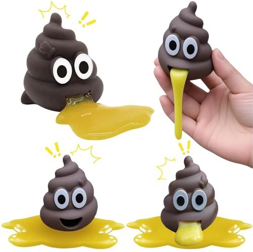 LEEWENYAN Puking-Balls Original, Kackhaufen Stressball Lustig, Anti Stress Ball für Erwachsene Spielzeug, Stressbälle Squishy Quetschball für Erwachsene, Mitgebsel Party