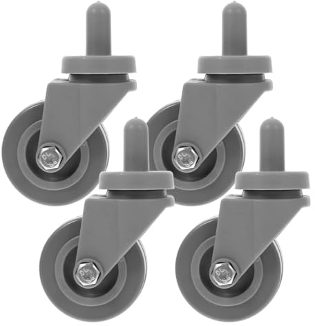 ABOOFAN Mop Bucket Wheels Replacement 4-Pack Heavy Duty Threaded Stem Swivel Caster Wheels 3.74In Diameter for Trash can Dolly Industrial Casters