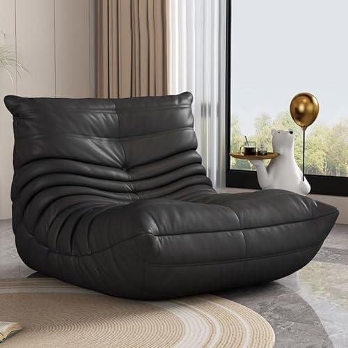 Sofá de espuma viscoelástica, sofá de esponja suave para sala de estar, dormitorio o dormitorio universitario, ideal para jugar y leer, cómodo diseño de piel sintética