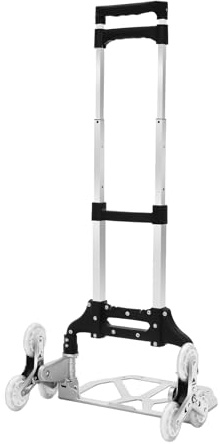Treppenkarren Klappbar, Sackkarre Klappbar Treppensteiger, Aluminium Transportwagen Faltbar, Stabil 75kg, Anti-Rutsch, Optimal für Umzug & Einkauf, Kompakt & Leicht, 45x45x100cm