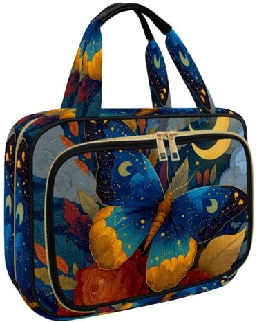 Trousse de toilette à suspendre pour femme, lapins, fleurs d'hortensia, trousse de maquillage de voyage, trousse de maquillage pour accessoires essentiels de voyage, Multicolore 10., M, Trousse de