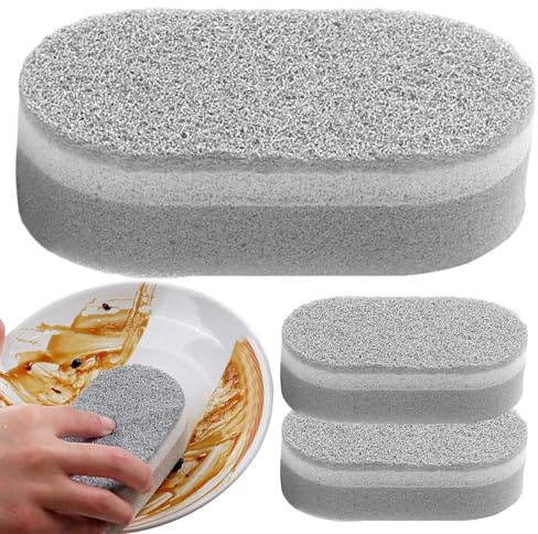 Hausreinigungsschwämme 3 Stück - Multifunktionale Schmutzradierer für Küche und Haushalt, Duschschwamm für Badewanne Fliesen, Scheuerschwamm für Boden und Spüle, Langlebiges Material