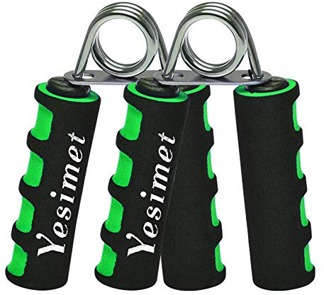 2 Pack Hand Grip Strengthener Set,Finger Gripper, Hand Grippers - Soft Foam Hand Exerciser for Quickly Increasing Wrist Forearm and Finger Strength (Green)