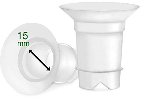 Maymom Inserti per Flangia 15 mm Versione Long, Compatibili con Flange da 24–25 mm per Tiralatte Selezionati, Confezione da 2