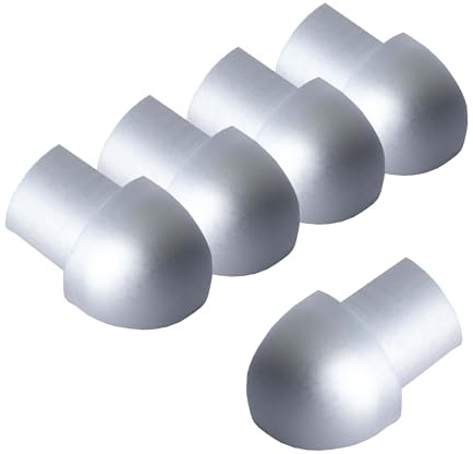 Dalsys 5x Außeneck Viertelkreisprofil 8mm Silber matt | Fliesenschiene, Aluminium eloxiert, Kantenschutz für Fliesenverlegung, Eckabschluss, Bad und Küche