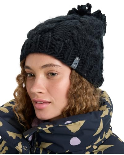 Roxy Femme Winter Beanie Bonnet, True Black, Taille Unique EU
