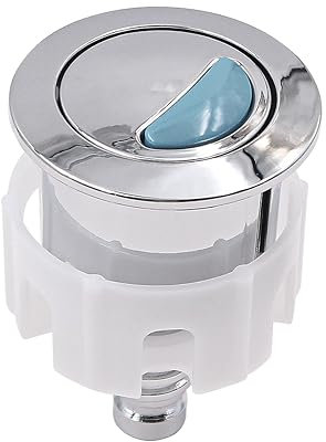 POFET Reemplazo de botón pulsador para Inodoro, botón de Drenaje Doble Redondo, Adecuado para Aberturas de 33mm a 49mm