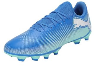 PUMA Unisex FUTURE 7 PLAY FG/AG Fußballschuhe, Hyperlink Blue-Mint White, 40.5 EU