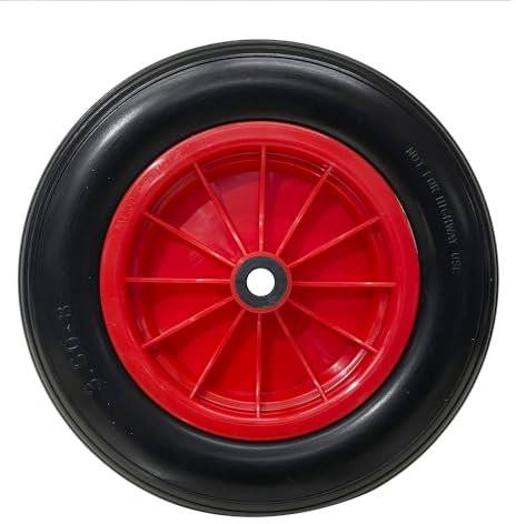 Carriola Gonfiabile in Poliuretano con Cerchio in Plastica, Ø 360 mm. Albero Ø 20 mm.