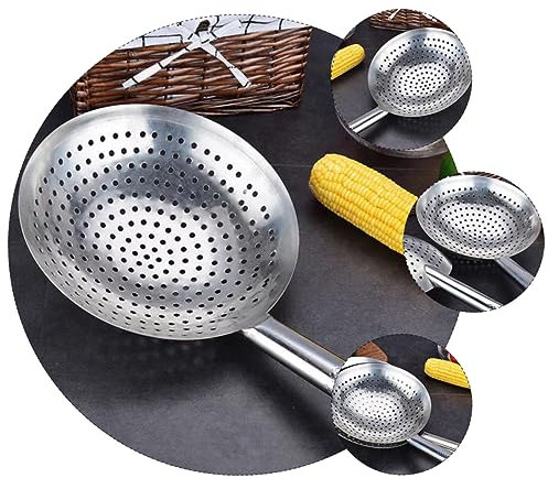 ABOOFAN Metallsieb 1Stk sieb aus edelstahl geschlitzte Schaufel Kochsieb Filter küchenmaschiene schnellkochtopf Pommes Frites Sieb Löffel zum Servieren von Speisen heißer Topf Pasta