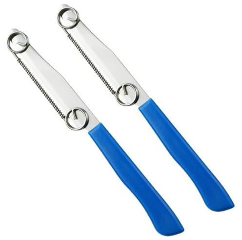 2 Pezzi Affettatrice per Frutta, Coltello per Affettare Rapidamente, Tagliapatate con Molla Regolabile, Affettatrice per Alimenti, Pelapatate Multifunzione per Frutta e Verdura