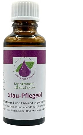 Die Aromaölmanufaktur Stau-Pflegeöl 30 ml – Bio, natürlich, Made in Germany | Pflegeöl für entstauende Brustmassagen, lindert Spannungsgefühle während der Stillzeit