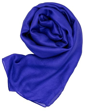MAPIMANIA - Estolas para bodas mujer, chal azul real para vestidos de fiesta elegantes, pashmina ligera de verano 180x80, capa para invitada, bufanda en satén