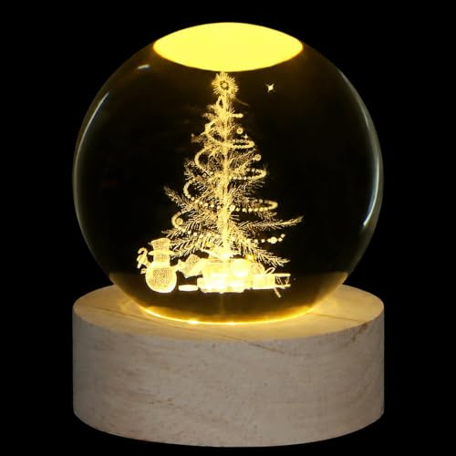XIANNVXI 3D-Weihnachtsbaum-Kristallkugel, Briefbeschwerer, Weihnachtsdekoration für Zuhause, Weihnachtsdekoration, für den Innenbereich, Weihnachtsdekoration, frühes Weihnachtsgeschenk