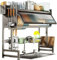WUDLEP Over Sink Dish Drying Rack, Kitchen Counter Storage Shelf, 33.5in, 3 Tier, Dish Drainer Drying Rack with Utensils Holder, Sink Organize Stand