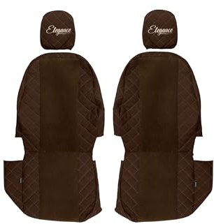 F-CORE Sitzbezüge Van für Citroen Jumper III 01.14-12.23 FIAT DUCATO III 01.14-12.23 Peugeot Boxer III 01.14-12.23 Sitz 1+1 BRAUN